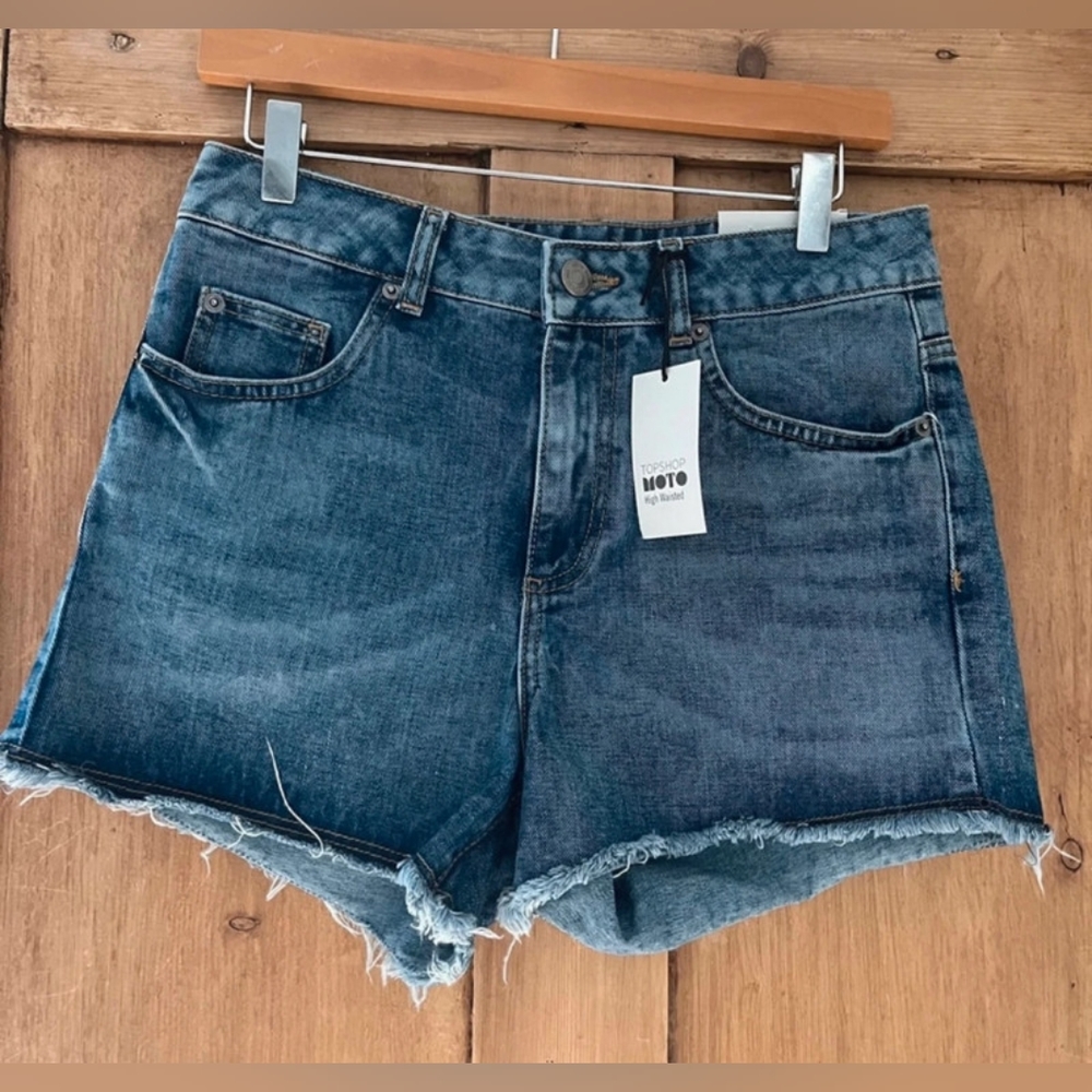 Topshop Raw Hem Denim Shorts